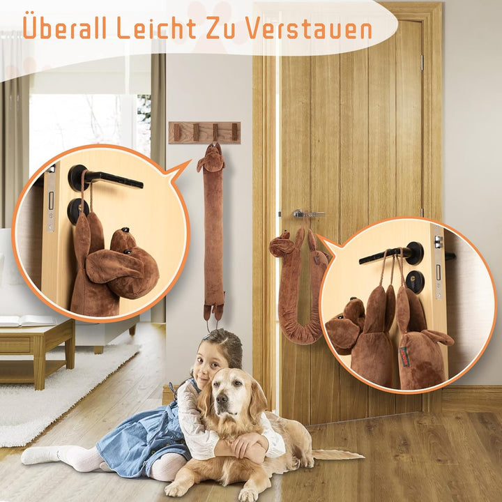 Zugluftstopper für Türen, 82cm Schwerer Türzugstopper Zugluftstopper für Fenster Dachshund unter der