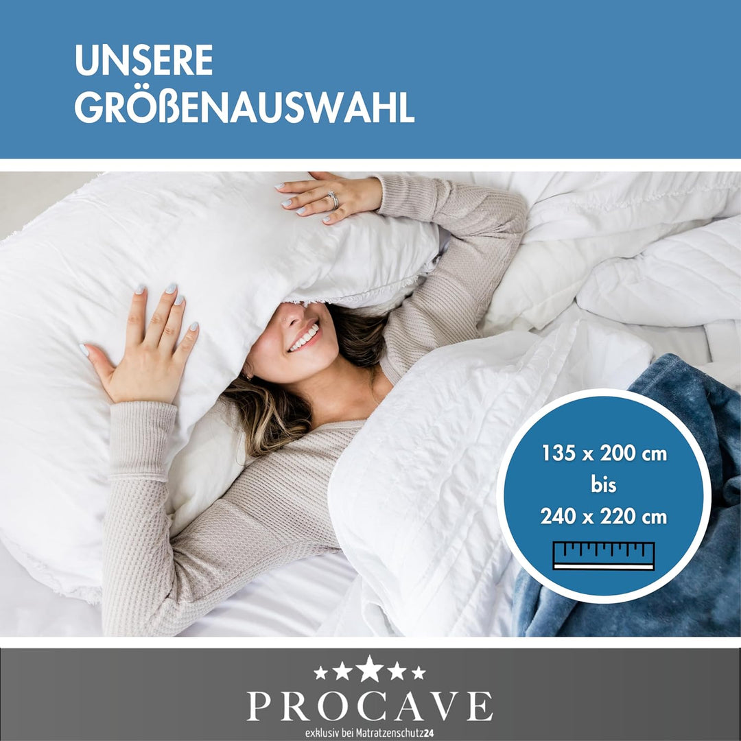 PROCAVE Micro-Comfort Qualitäts-Bettdecke für den Sommer | Entspannt schlafen | Atmungsaktive Steppd