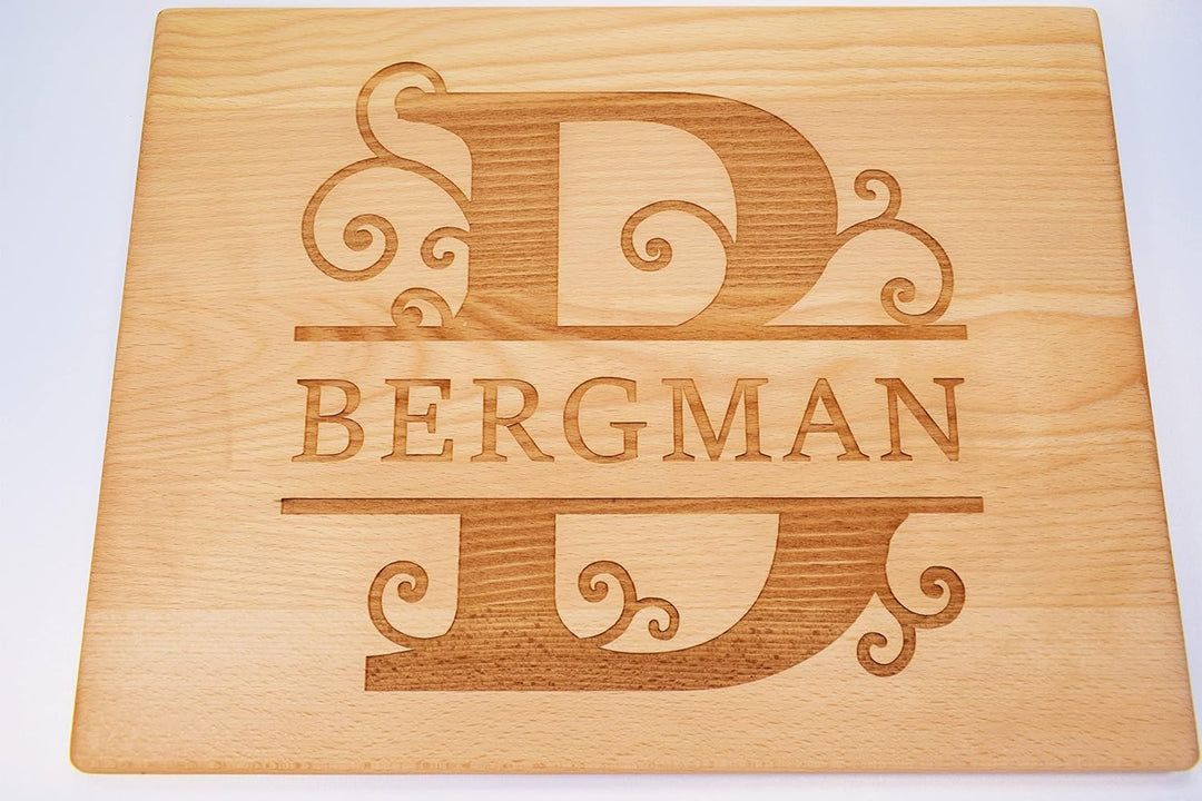 Personalisiertes Schneidebrett mit Monogramm-Kappe | Handgefertigt Schneidebrett | Frühstücksbrett |