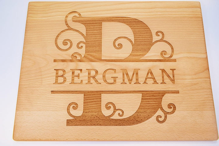 Personalisiertes Schneidebrett mit Monogramm-Kappe | Handgefertigt Schneidebrett | Frühstücksbrett |