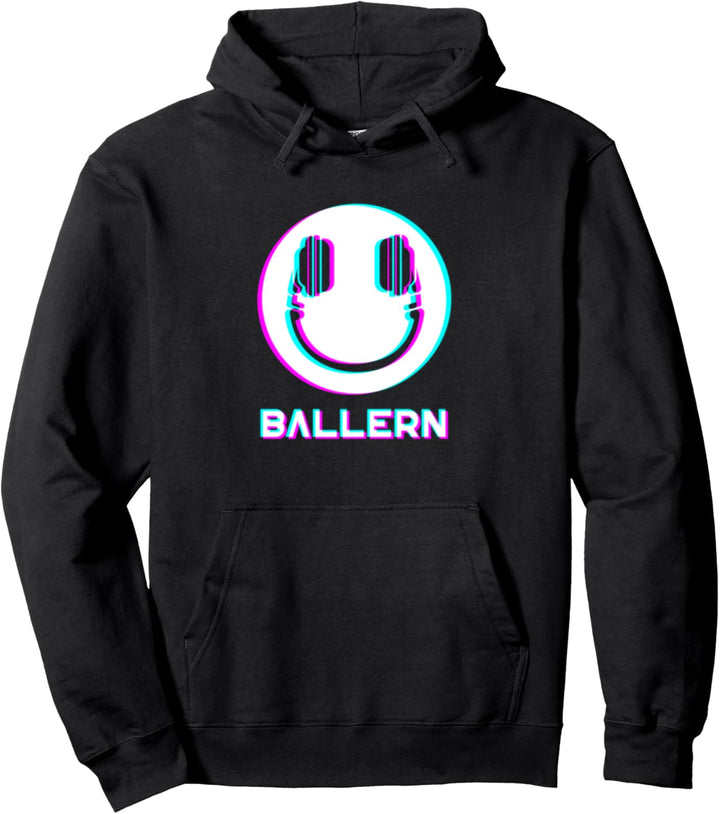 Ballern Techno House Smile DJ Breakcore Cybergrind Pullover Hoodie