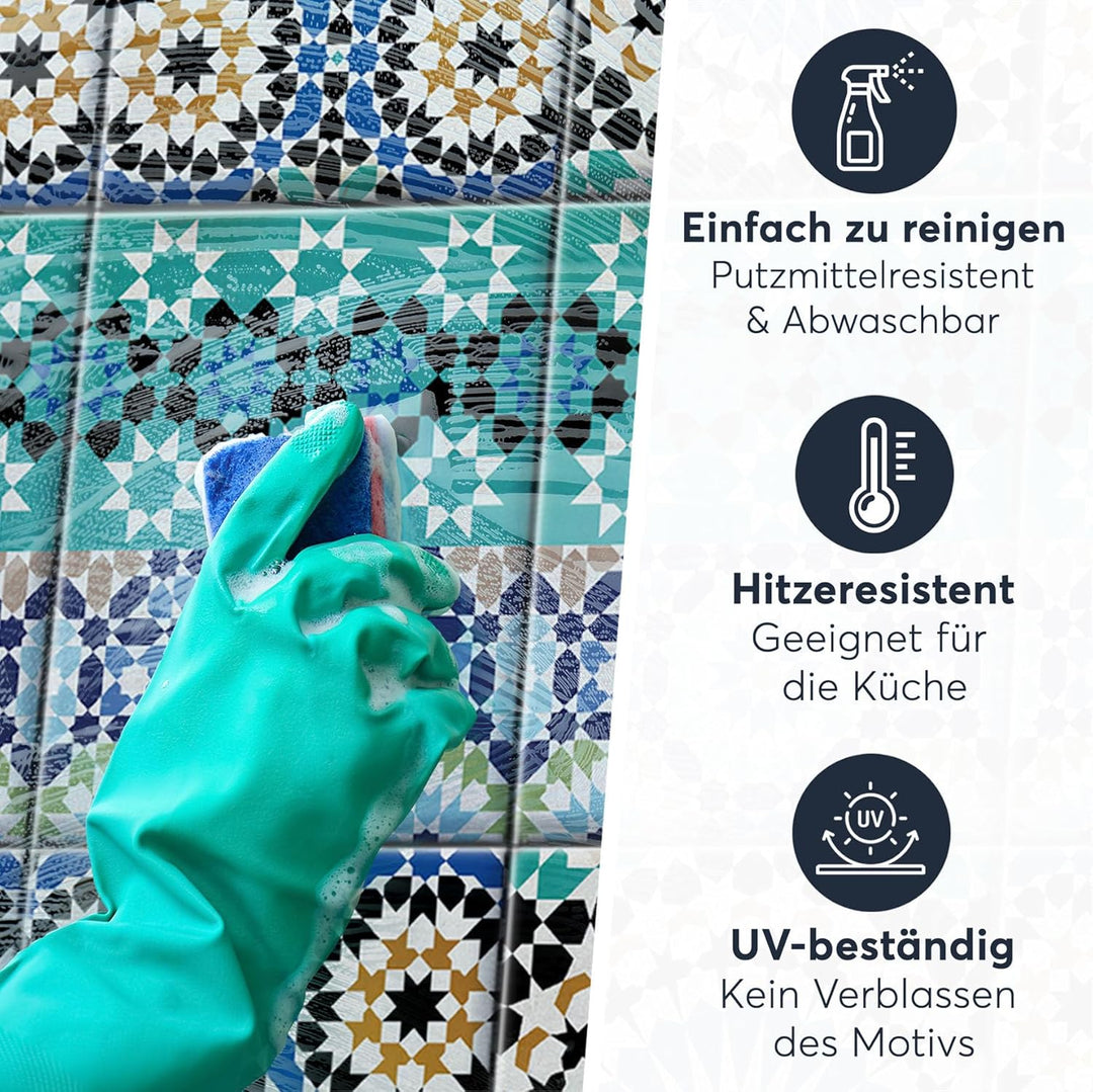 CREATISTO Mosaik Klebefliesen Stickerfliesen Fliesenfolie - Aufkleber Sticker für Wandfliesen I Kleb