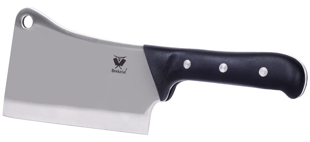Beeketal 'HBB-20' Profi Fleischer Hackbeil mit ca. 200 mm Klinge aus 420 J 2 Edelstahl, rutschfestem