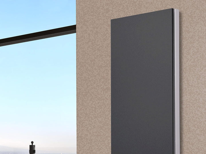 BADHEIZKÖRPER Design Mirror Steel 2 120x47cm 799 W anthrazit +1 Halter 50mm SZAGATO Handtuchwärmer H