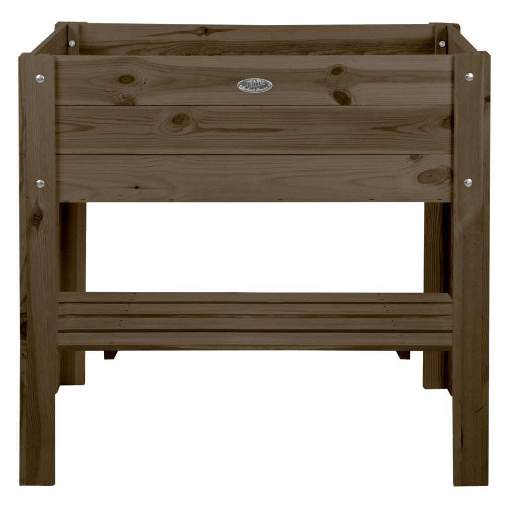 Hochbeet aus Holz mit Einlagefolie, braun, Holzhochbeet für Terrasse und Balkon, Gemüse- und Kräuter