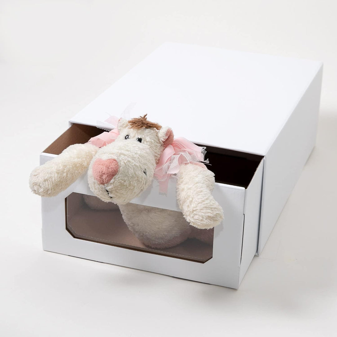 10 x PresentFill® Aufbewahrungsbox Weiss Schuhbox Schuhkiste Schuhschachtel Schuhkarton Ordnungsboxe