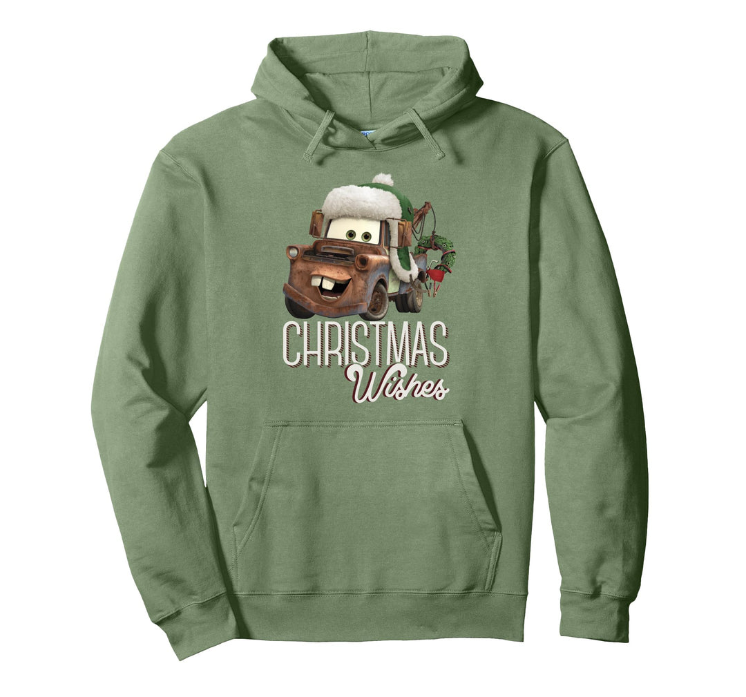 Disney Pixar Cars Tow Mater Weihnachten Wishes Portrait Pullover Hoodie