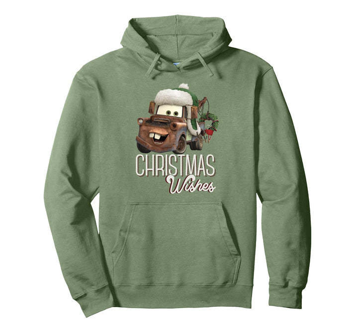 Disney Pixar Cars Tow Mater Weihnachten Wishes Portrait Pullover Hoodie