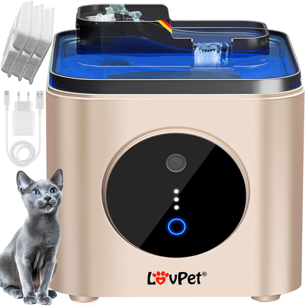 Katzenbrunnen Trinkbrunnen für Katzen 3,5L Wassertank & 3x Filter Automatischer Wasserspender Katzen