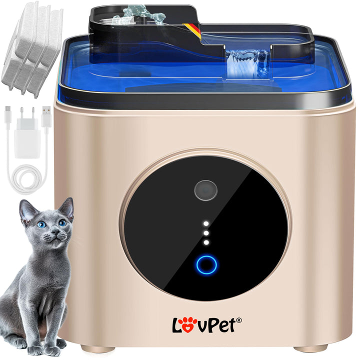 Katzenbrunnen Trinkbrunnen für Katzen 3,5L Wassertank & 3x Filter Automatischer Wasserspender Katzen