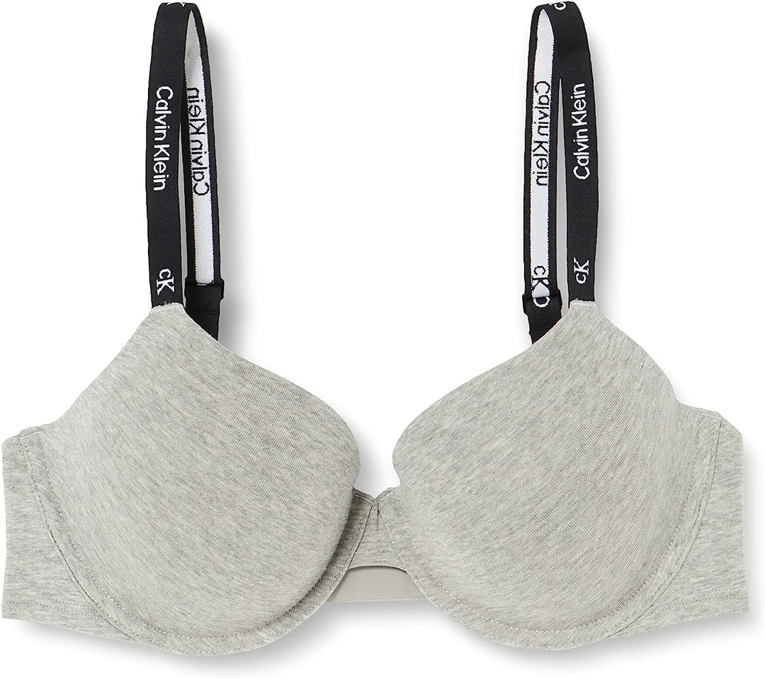 Calvin Klein Damen Demi-Cups BH Lightly Lined Leicht gefüttert 70B Grau (Grey Heather), 70B Grau (Gr