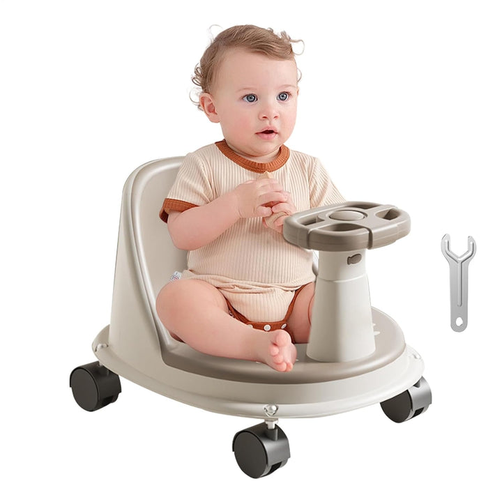 Baby Bade Sitz, Rutschfester Badewannensitz Für Babys, Mit Lenkrad Und Rädern, Baby Badesitz Ab 6 Mo
