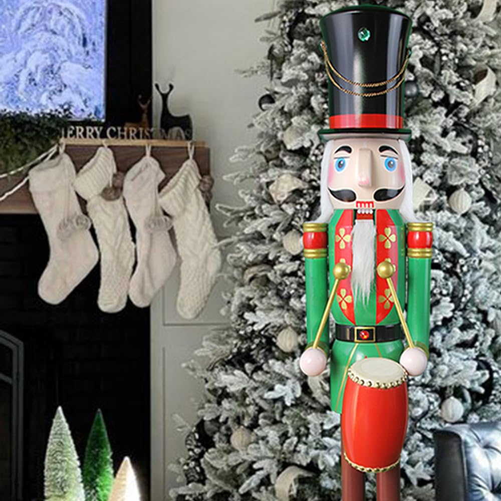 CDL 120 cm hoch lebensgross Grosse/Giant Weihnachten Holz Nussknacker Soldat Drummer Ornament auf St
