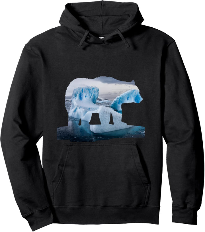 Eisbär Klimawandel Nordpol Schmelzende Eis Gletscher Pullover Hoodie