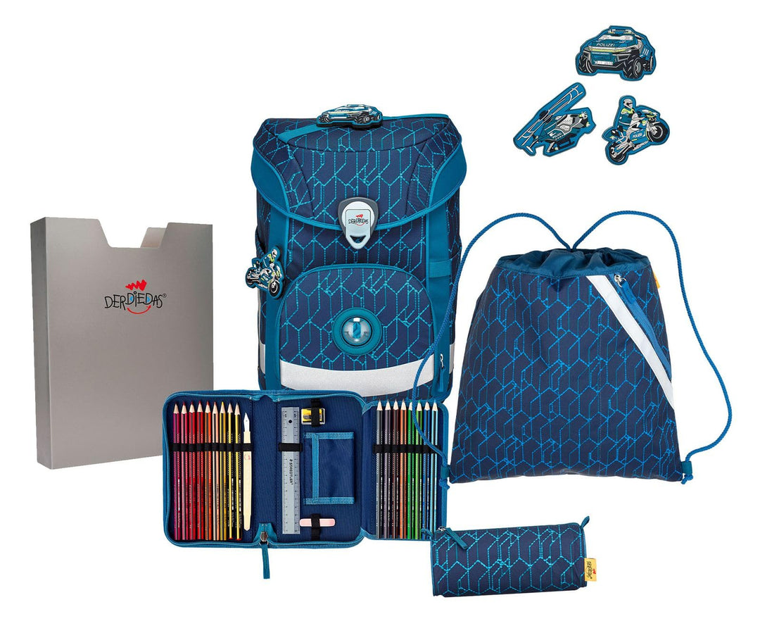 DerDieDas Schulranzen Set 5-TLG. Ergoflex Easy Blue Speed 2023