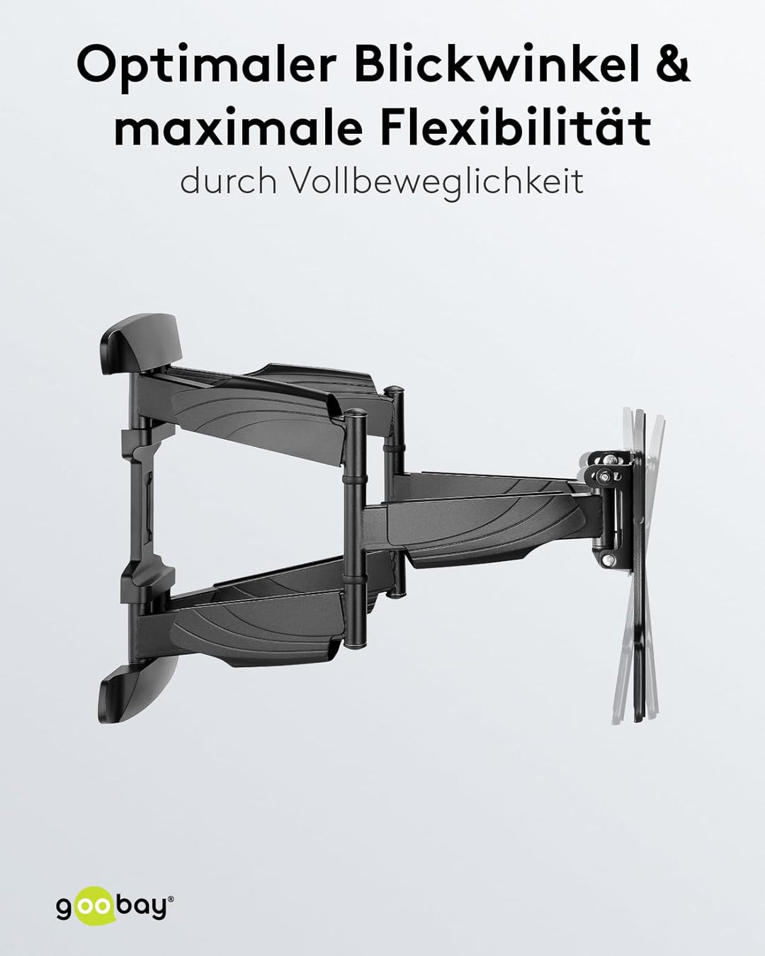 goobay TV Wandhalterung – Ideal für OLED-, Flatscreen and Curved Fernseher von 37 bis 70 Zoll, Fullm