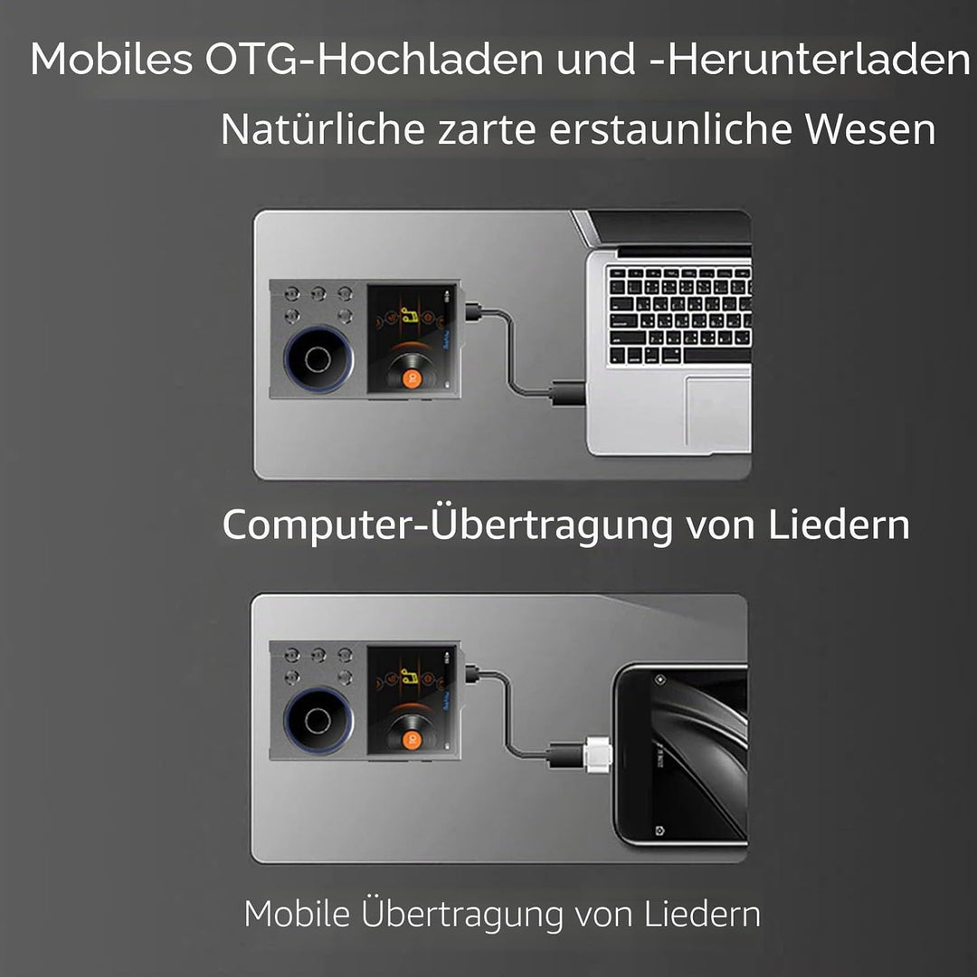 HiFi-MP3-Player, Bluetooth 5.3, Verlustfreier Sound, Hochauflösender Musik-Player, Tragbarer Audio-P