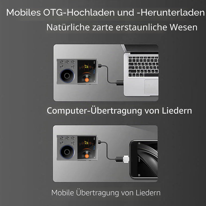 HiFi-MP3-Player, Bluetooth 5.3, Verlustfreier Sound, Hochauflösender Musik-Player, Tragbarer Audio-P