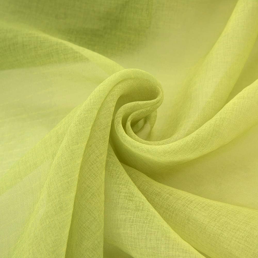 MIULEE Gardinen Transparent Vorhänge Farbverlauf Voile Sheer 2er Set Vorhang mit Ösen Dekoschal Fens