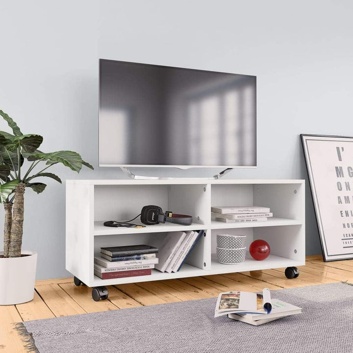 vidaXL TV Schrank mit Rollen Lowboard Fernsehtisch TV Möbel Board Tisch Fernsehschrank Sideboard HiF