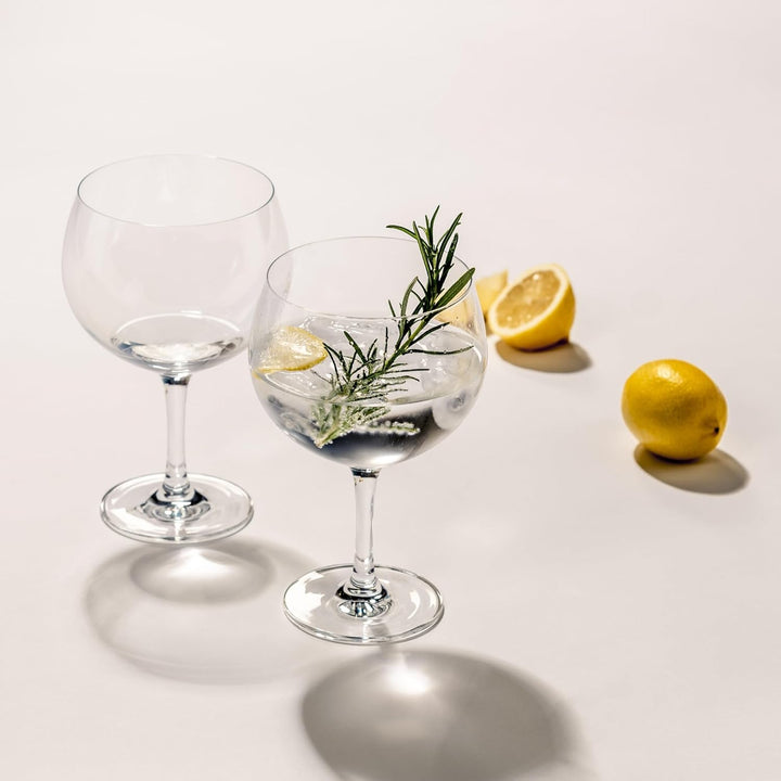 SCHOTT ZWIESEL Gin Tonic Glas Bar Special (4er-Set), bauchige Longdrinkgläser für Gin Tonic, spülmas