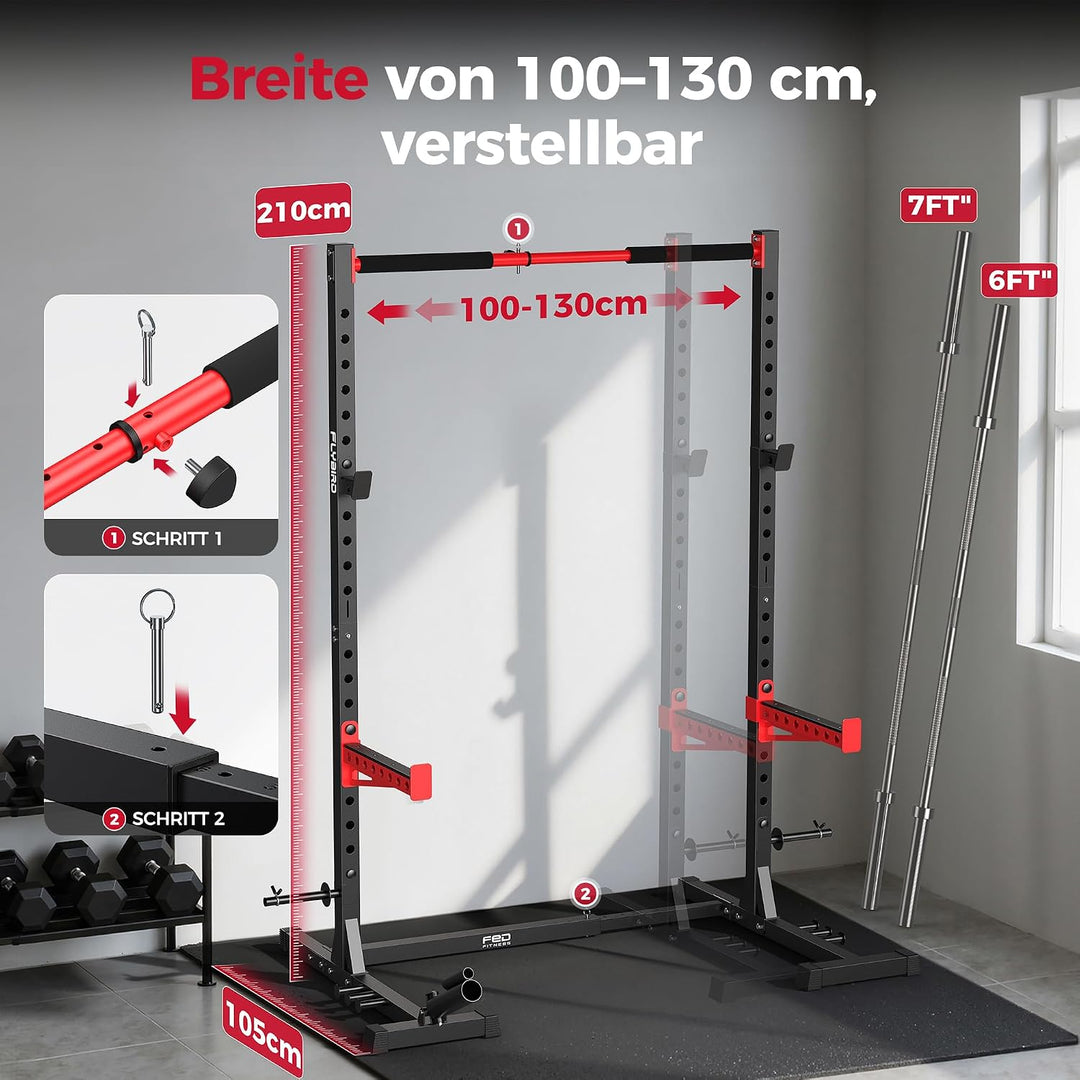 FLYBIRD Power Tower with Pull-Up Bar, Adjustable Multi-Functional Power Rack BLACK001, BLACK001