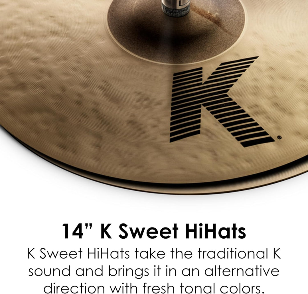 Zildjian K Custom Series - 14" Sweet Hi Hat Pair, 14"
