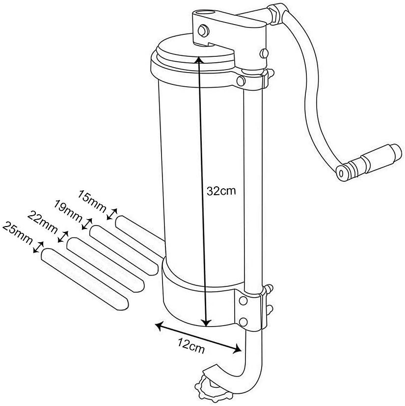 3,5L Wurstfüller, Wurstmaschine Manuell, Wurstfüllmaschine Edelstahl mit Tischklemme, Press Wurstspr