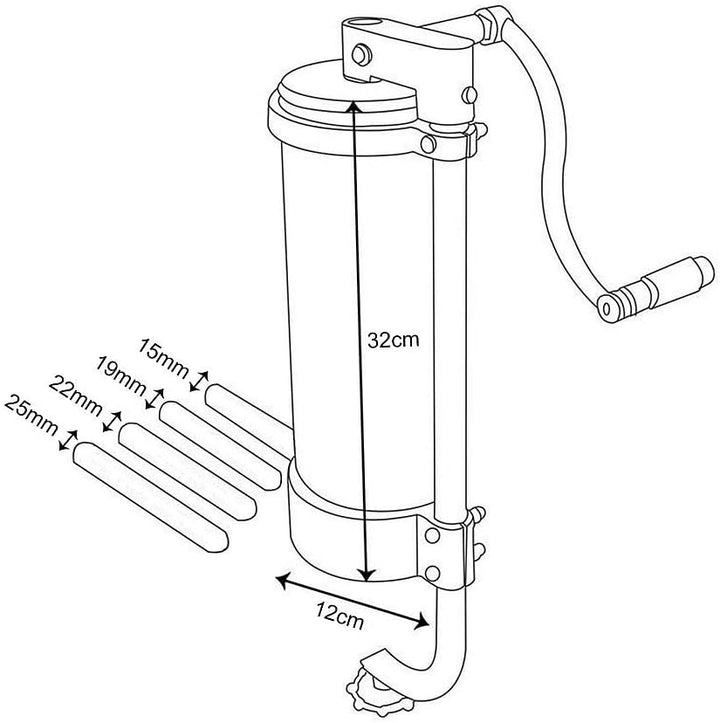 3,5L Wurstfüller, Wurstmaschine Manuell, Wurstfüllmaschine Edelstahl mit Tischklemme, Press Wurstspr