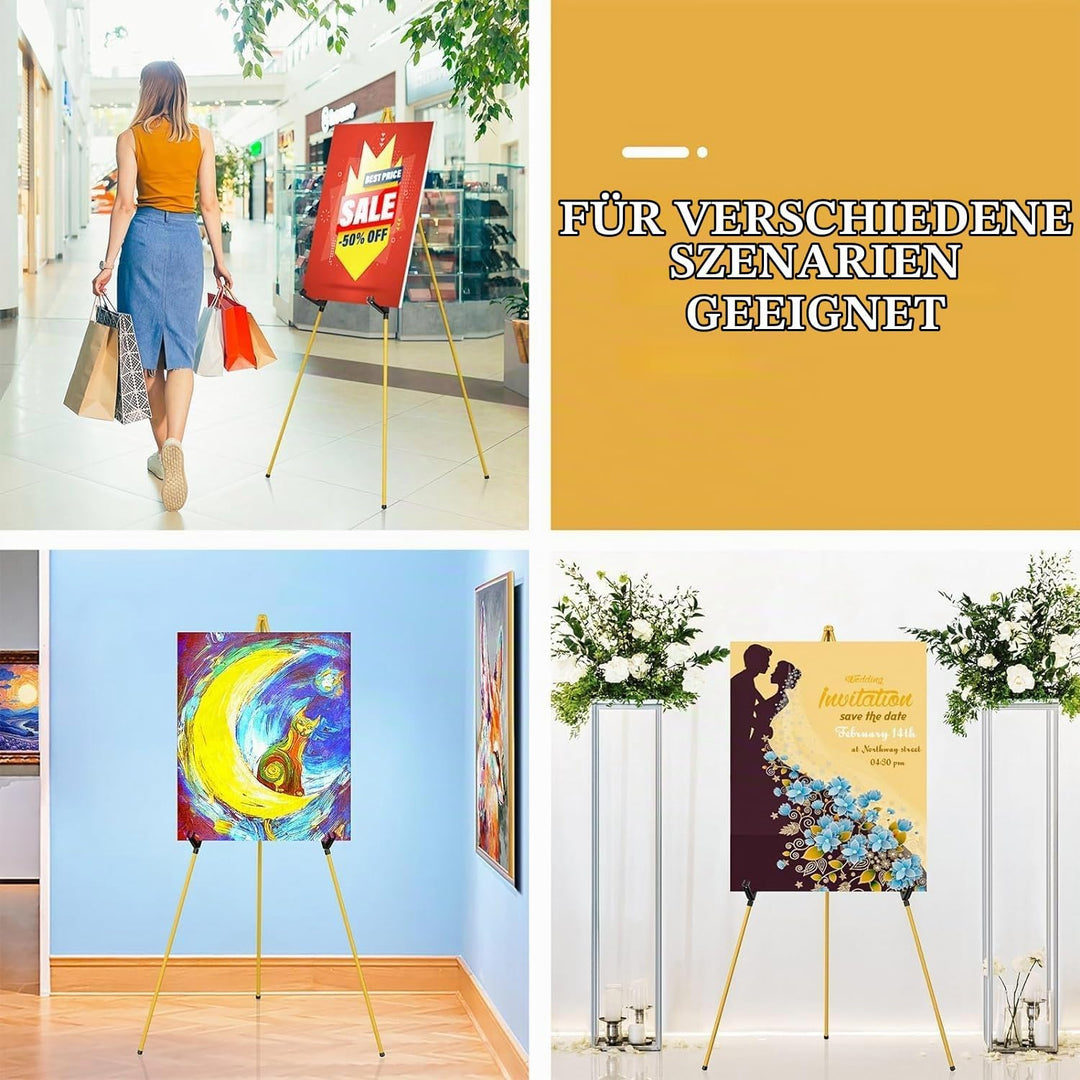 Künstler Staffelei Stand, ISFORU 160cm Verstellbares Stativ Tisch Kunst Leinwand Malerei Display, Ea