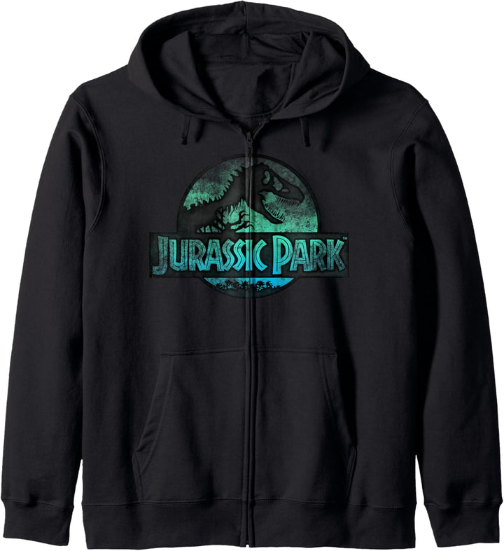 Jurassic Park Turquoise Safari Circle Logo Kapuzenjacke