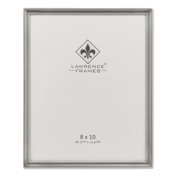 Lawrence Frames 11580 Bilderrahmen, Zinn, 20,3 x 25,4 cm, mit Perlenbordüre zinnfarben 8x10, zinnfar