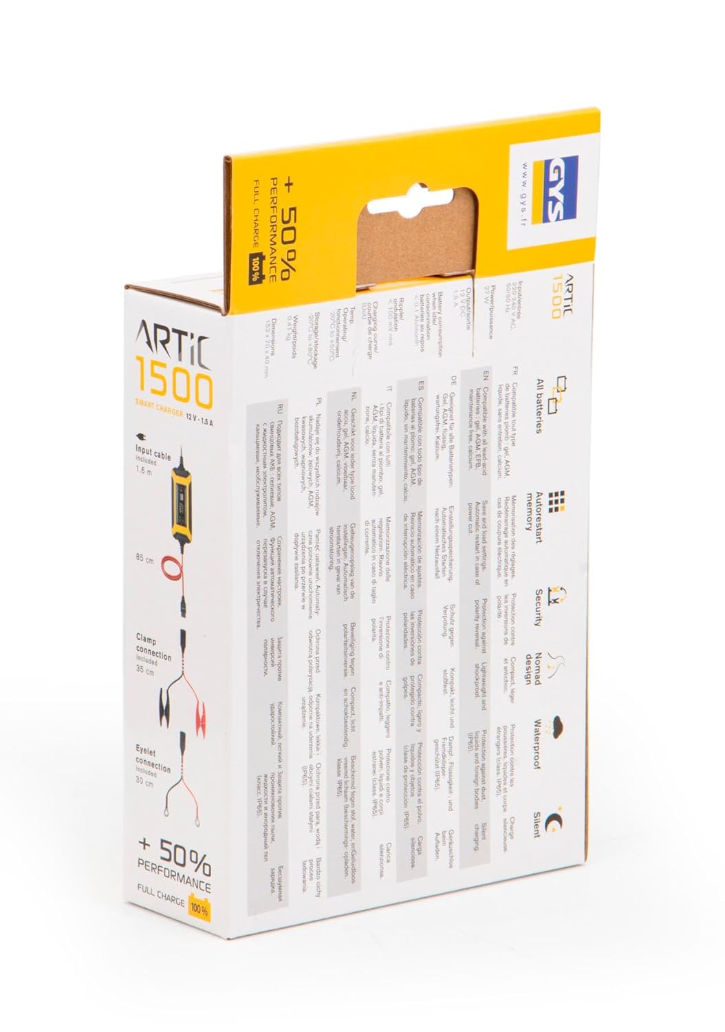 GYS Ladegerät Batterieladegeräte 12 V Artic 1500