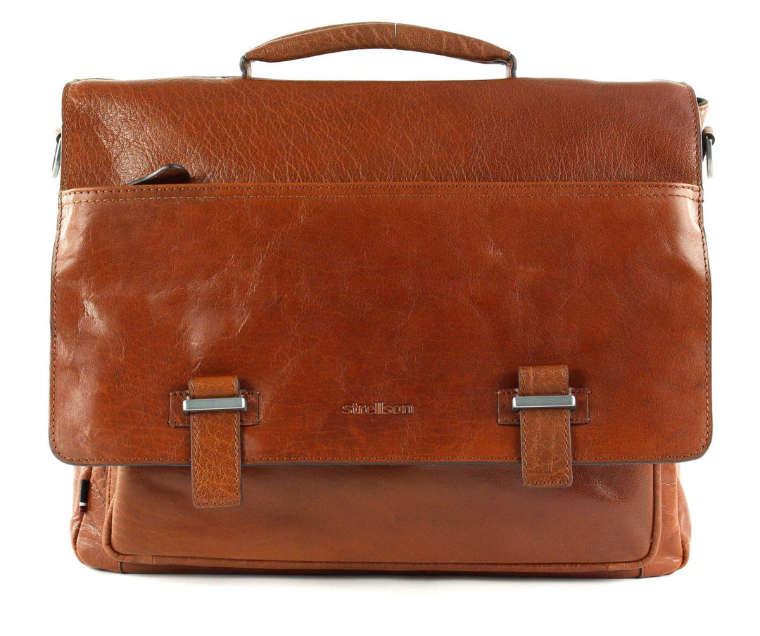 Strellson sutton briefbag mhf Herren Leder Aktentasche, Cocnac, 38 x 31 x 12 cm