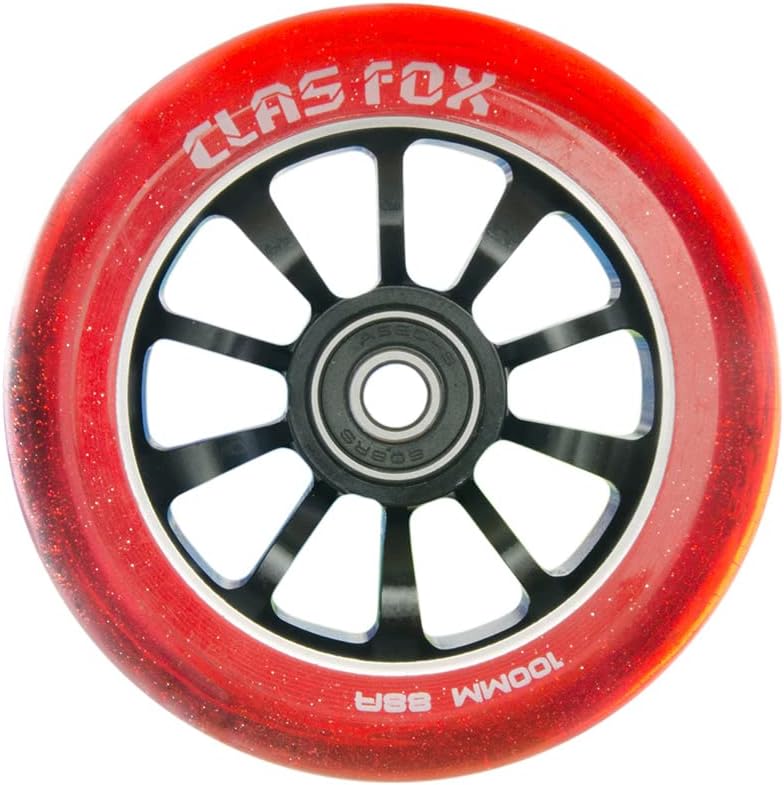 CLAS FOX Pro Stunt Scooter Rollen Roller Räder Wheels 100mm EIN Paar mit ABEC-9 Kugellager CNC Metal
