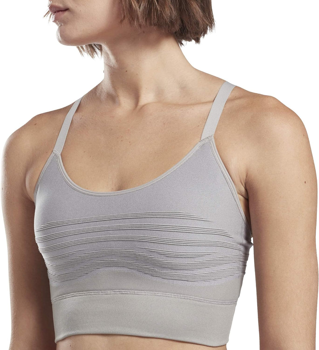 Reebok Damen Sr Strappy Seamless Bra Sport-BH XL Grau, XL Grau