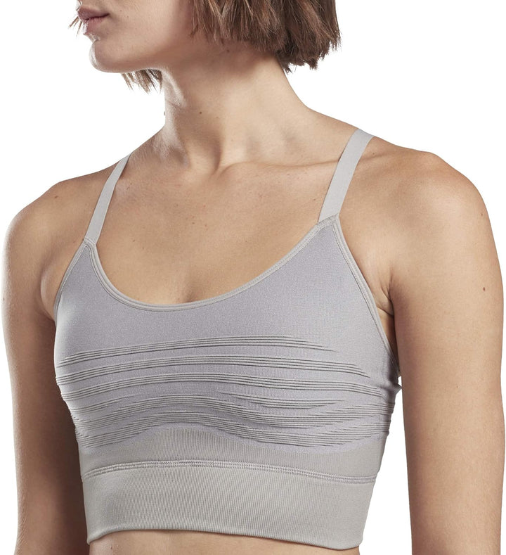 Reebok Damen Sr Strappy Seamless Bra Sport-BH XL Grau, XL Grau