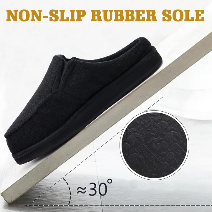 ONCAI Hausschuhe Herren Komfort Pantoffeln Plüsch Streifen Hüttenschuhe Wärme Cord Flauschig Slipper