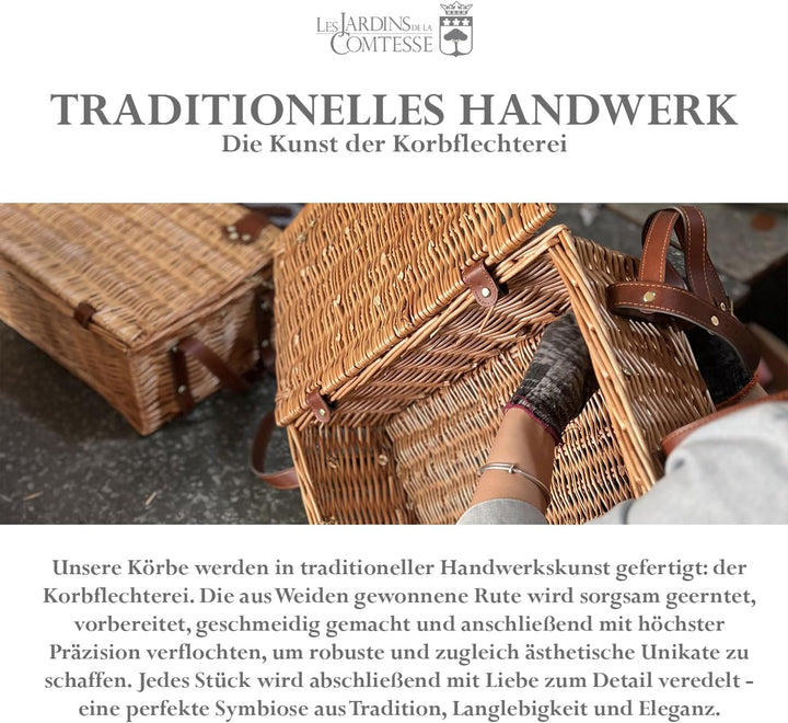 Les Jardins de la Comtesse - Picknickkorb aus Weide Deauville – für 2 Personen