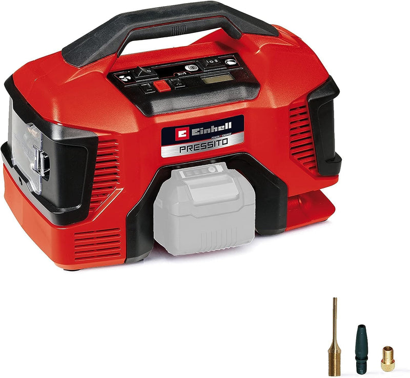 Einhell Akku-Kompressor PRESSITO 18/21 Power X-Change (Li-Ion, 18V, Hoch- u. Niederdruckpumpe, digit