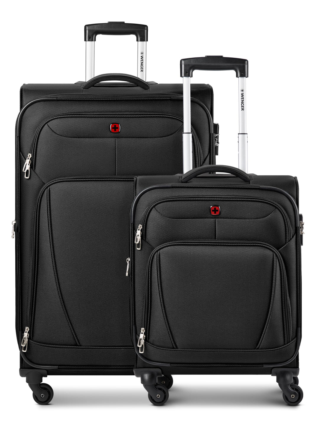 WENGER Koffer-Set 2-teilig für Damen und Herren | Reise-Trolleys 46 x 34 x 78 cm aus hochwertigem Po