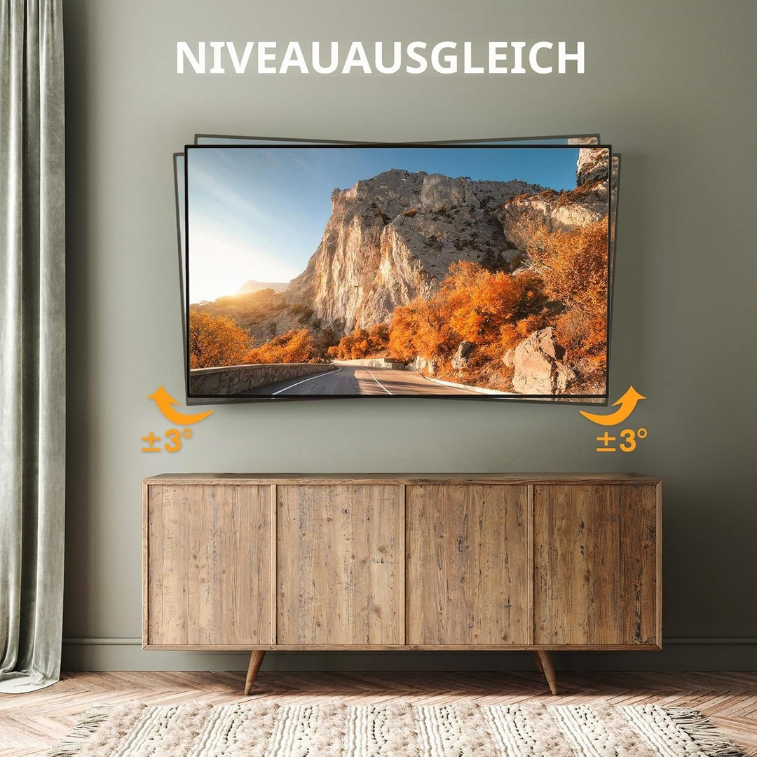 Perlegear TV Wandhalterung, Schwenkbare Neigbare TV Halterung für 26-60 Zoll Flach&amp;Curved Fernseher