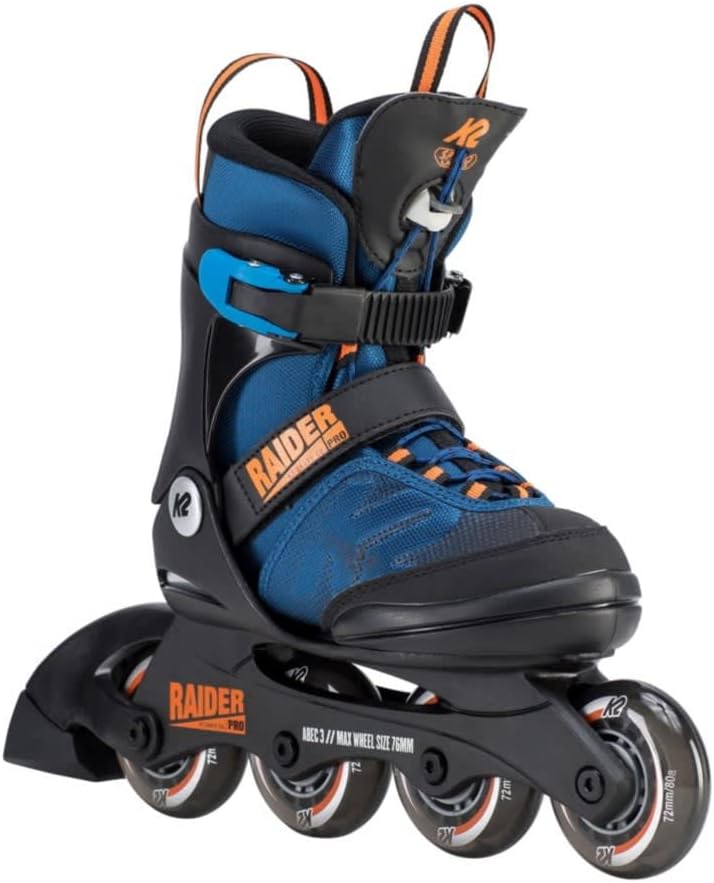 K2 Skates Raider Pro Inline Skates M (EU: 32-37 / UK: 13-4 / US: 1-5) black - blue - orange, M (EU: