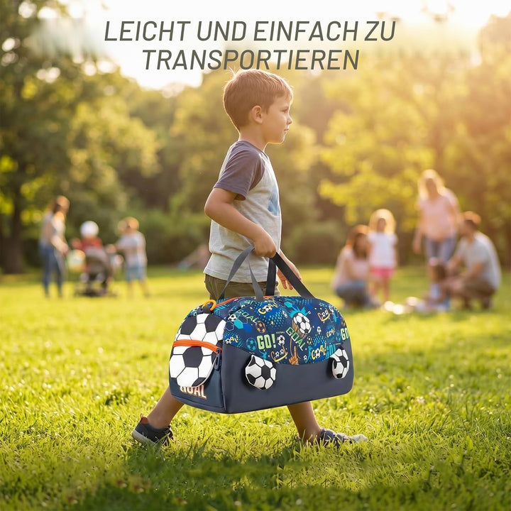 Sporttasche Kinder, Schwimmtasche Jungen Mädchen, 45x20x24cm Weekender Reisetasche, Niedlicher Outdo