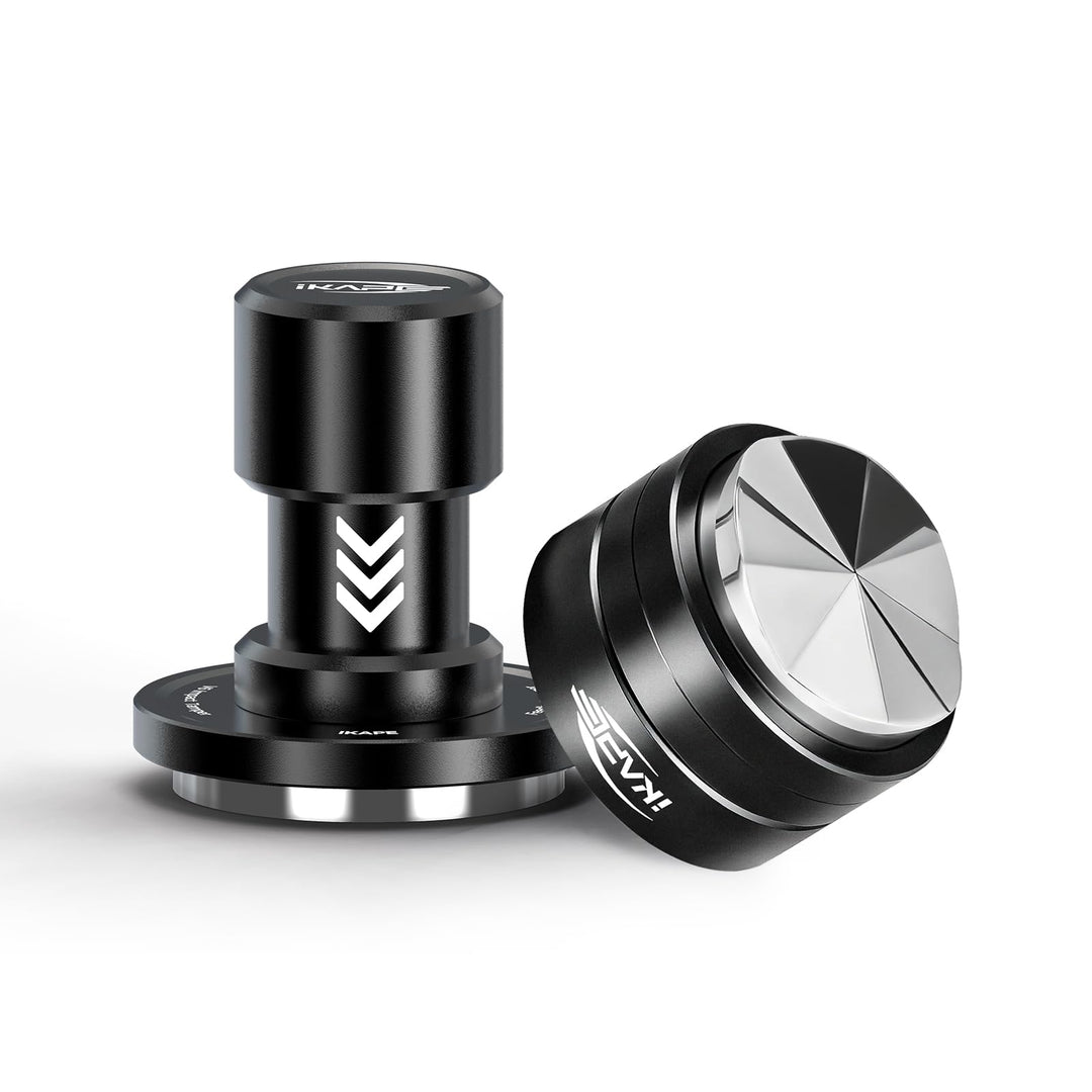 IKAPE 58.35mm V6 Impact Espresso Tamper &amp; Coffee Distributor — Acoustic Feedback, Interchangeable Sp