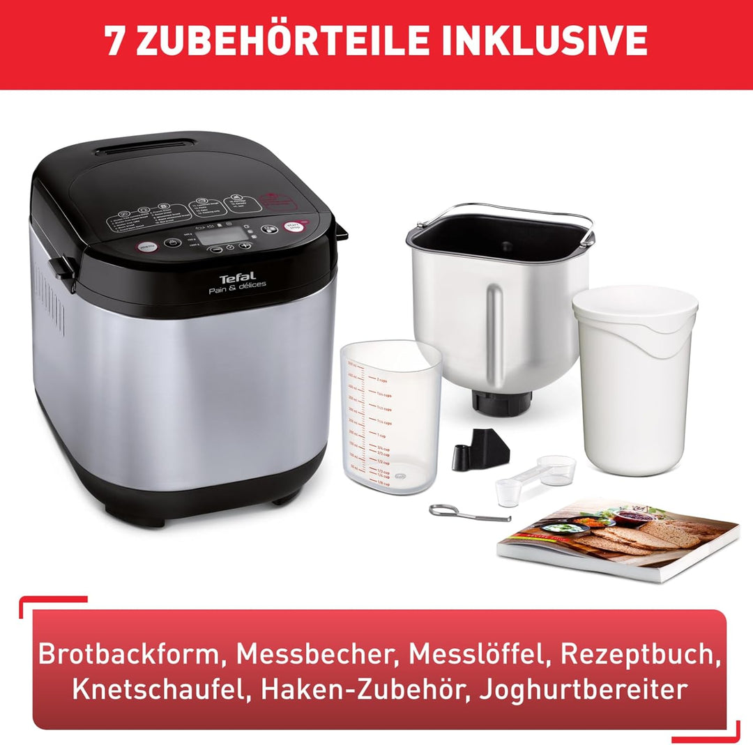 Tefal PF240E Pain & Délices Brotbackautomat | 20 automatische Programme | 3 Brotgrössen und Bräunung