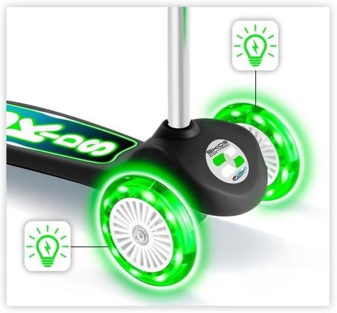 Stamp - Scooter Roller 3 Räder SKIDS CONTROL LIGHTNING WHEELS BLACK Schwarz, SKIDS CONTROL LIGHTNING