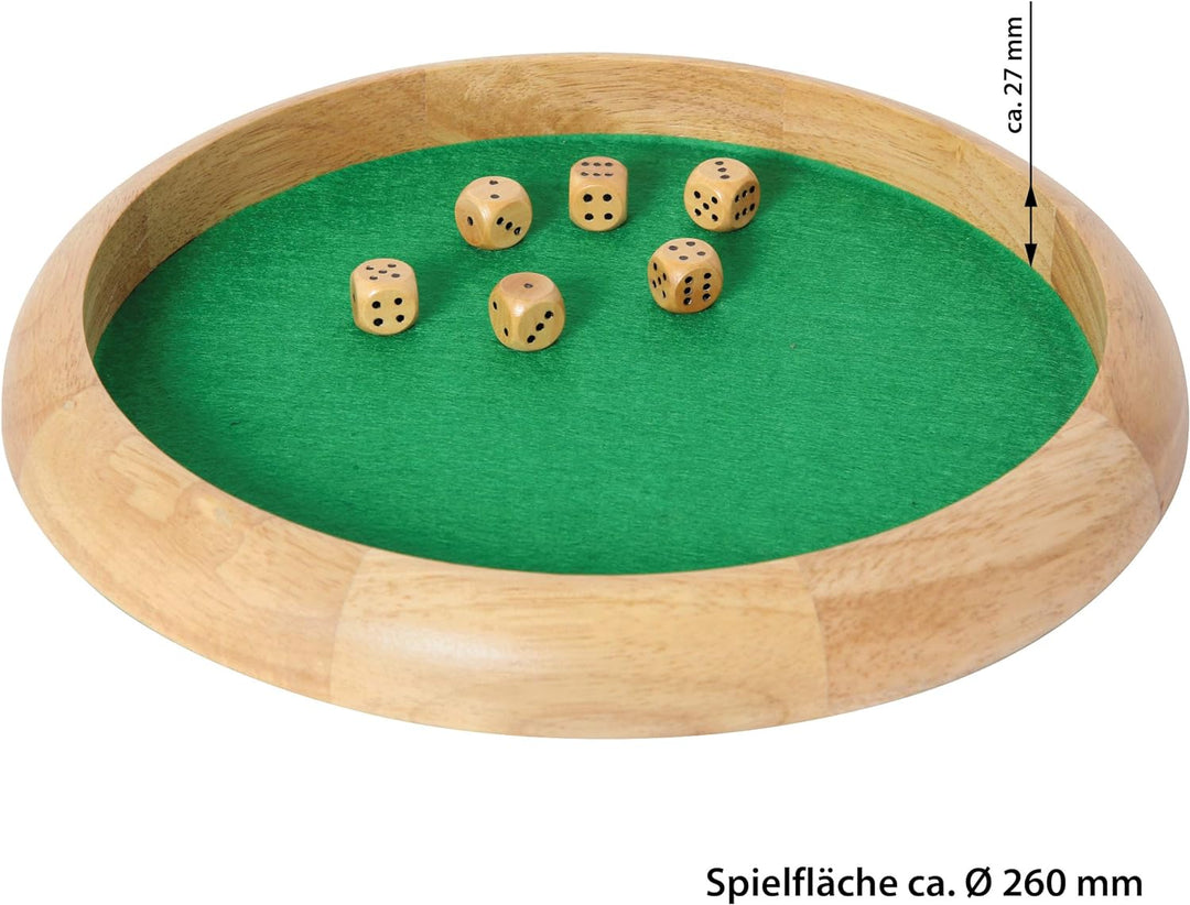 Bartl 101804 Würfelteller rund aus Holz mit Filz ca. 30cm ⌀