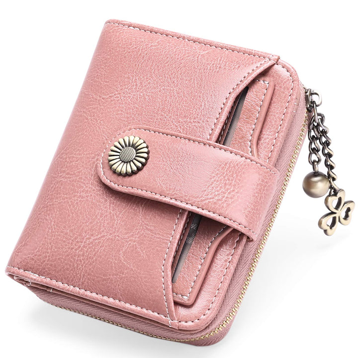 SENDEFN Geldbörse Damen Klein,Geldbeutel Frauen Echtes Leder,mit Münzfach Kleines Zipper Brieftasche