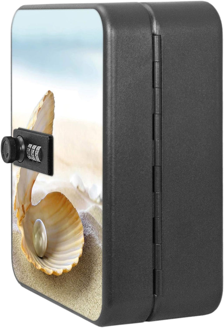 banjado® Burg-Wächter® abschliessbarer Schlüsselkasten mit Motiv Perlenmuschel für 20 Schlüssel - Sc